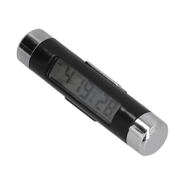 K01 Biltermometer Batteridrevet Multifunktionelt Lysende LCD Bilinstrumentbræt Ur