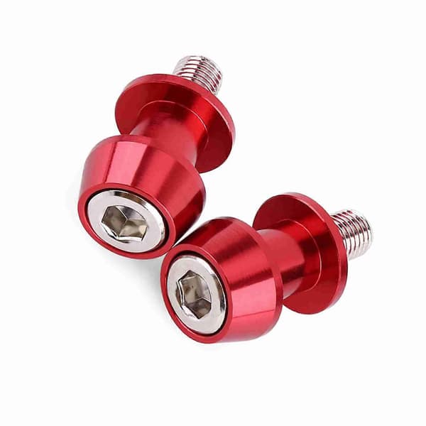 Motorcykel CNC aluminiumslegering svingarmsspole skydere stativ svingarm bobbins (8 mm rød)