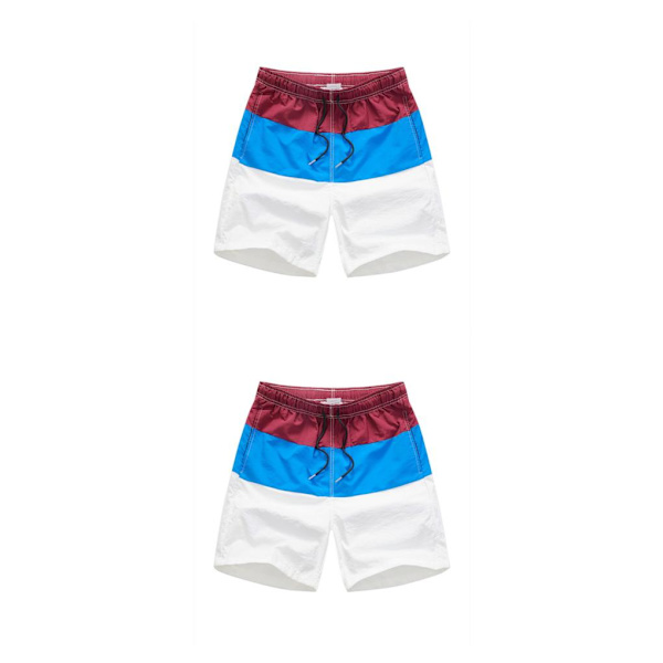 1/2/3/5 Hengittävät ja tyylikkäät miesten shortsit - kesään Blue and Wine Red XL,1 2PCS