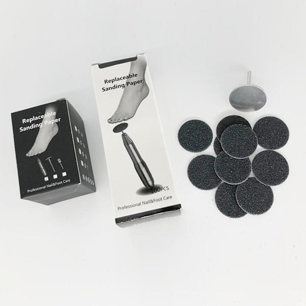 1/2/3/5 Sähköisen jalkaraspin vaihtotyynyt tehokas ja 15mm 80Grit 50 pcs 1 Pc
