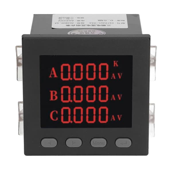 Amperemeter Voltmeter 3-faset AC220V Spændingsstrømstester Digitalt Display til Maskinudstyr