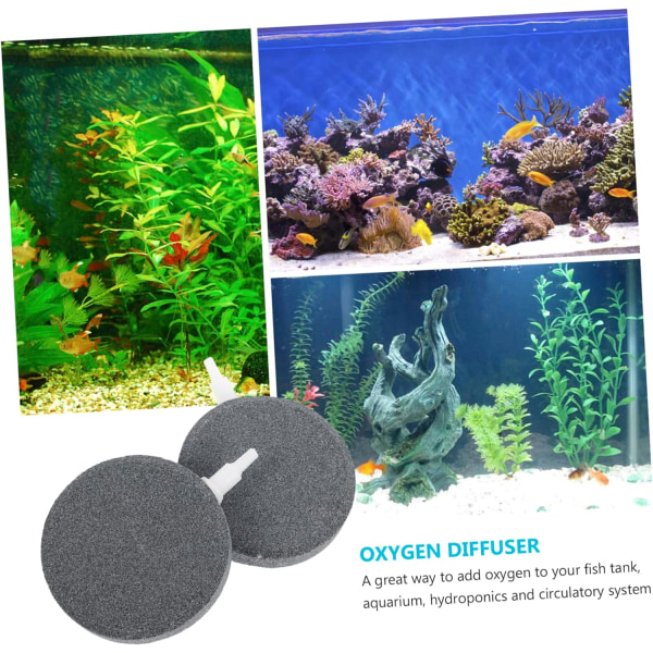 4 stk oksygenert Bubble Stone Luftbobler Luftdiffusor Oksygendiffusor Akvarielufting for akvarieluft for akvariefisk
