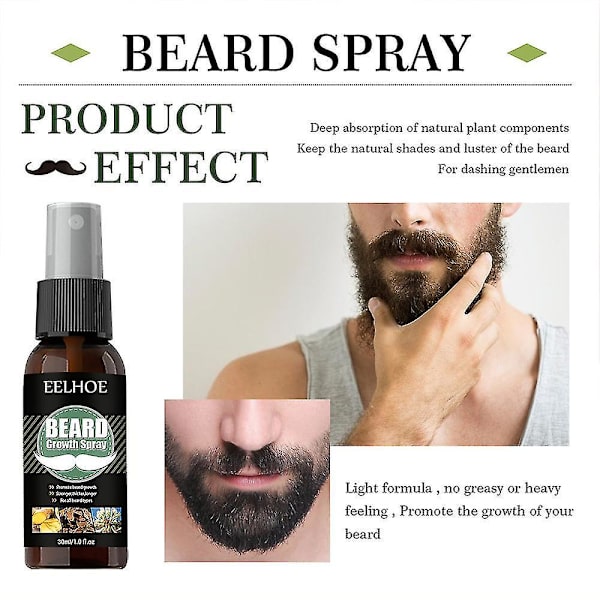 30ml Men Natural Plant Beard Growth Spray