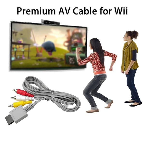 Audio Video AV-kabelledning Røde Hvide Gule Stik HD-kompatibel TV-understøttelse AV-kabel til Wii/til Wii-U