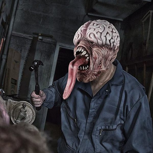 Evil Mask Skräck Long Tongue Brain Burst Mask pour Halloween Costume Party