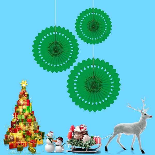 2 förpackningar kreativa julpapper ihåliga blommor dekoration atmosfär layout leveranser grönt