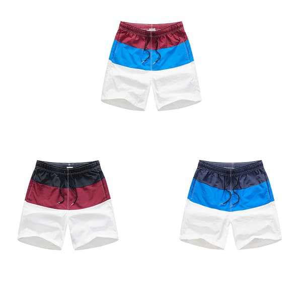 1/2/3/5 Åndbare og stilfulde shorts til mænd - til sommeren Blue and Dark Blue L,1 1 Pc