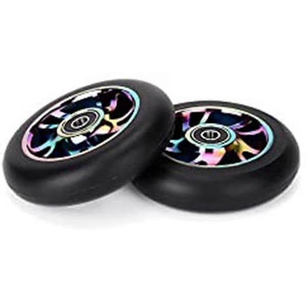 2 stk. 100mm Scooter Udskiftningshjul med Leje Stunt Scooter