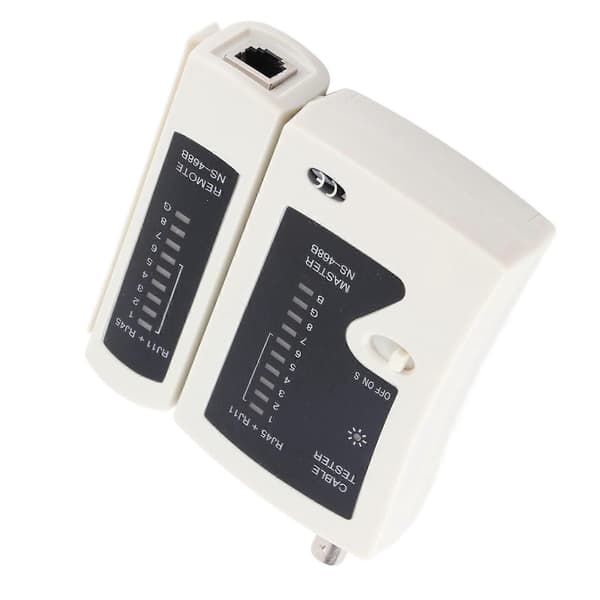NS?468B BNC netværkskabeltester Universal Rj45 Rj11 ledningstestere med opbevaringspose DC 9V