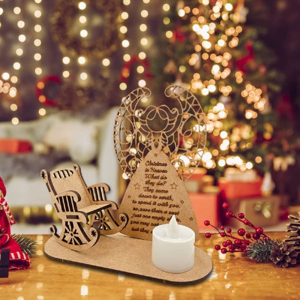 Julminnesljus träprydnader, Paradise Christmas gungstol med LED ljus värmeljus