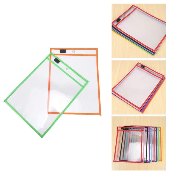 30-pack torrraderingsfickor i PVC, transparenta, sydda torrraderingsmappar, återanvändbara torrraderingspåsar