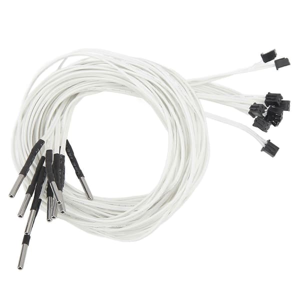 10 stk. termistorsensor V2-oppgradering 3950 XH2.54 2-pinners for Ender 3 5 Pro CR6 CR10 3D-skriver