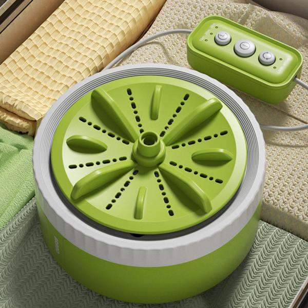 Mini Bærbar Vaskemaskin USB-drevet 3 Tidsinnstillinger Undertøy Sokker green Upgraded version