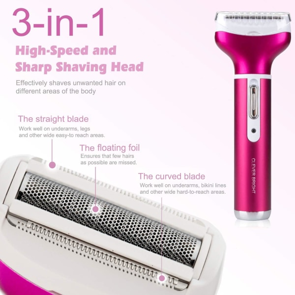 Elektrisk rakapparat dam hårborttagning 4 i 1 rakkniv för damer för