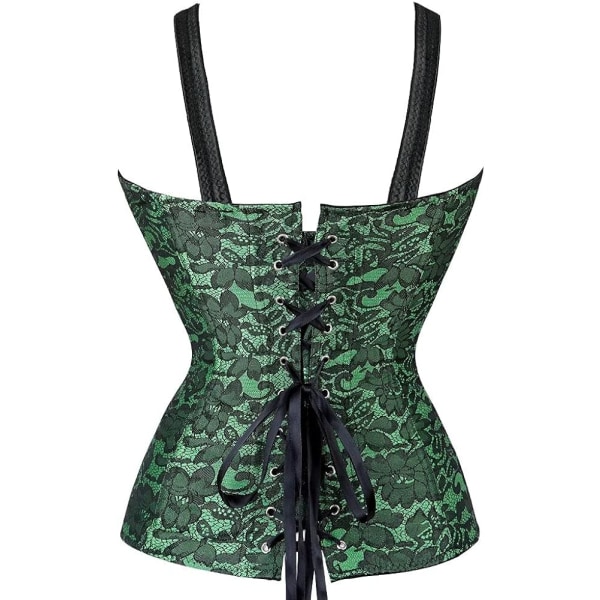 Korsetit naisille Overbust Bustier Top Gothic exy houlder 2928green S