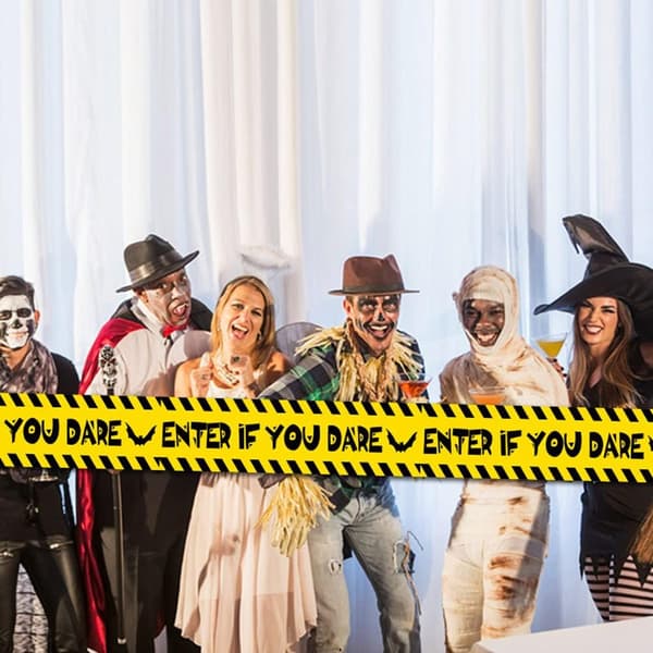 Varning & Skräck Halloween Set - Skräckband för festdekor