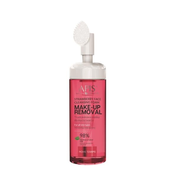 APIS HOME TERAPIS Make-up Removal Strawberry Face Cleansing Foam, 150 ml - Truskawkowa pianka do mycia twarzy 150
