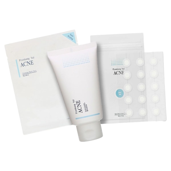Pyunkang Yul ACNE SET (Facial Cleanser 120 ml + Spot Patch Super Thin 1 st + Dressing Mask Pack 1 st) - en uppsättning kosmetika för aknehud 122
