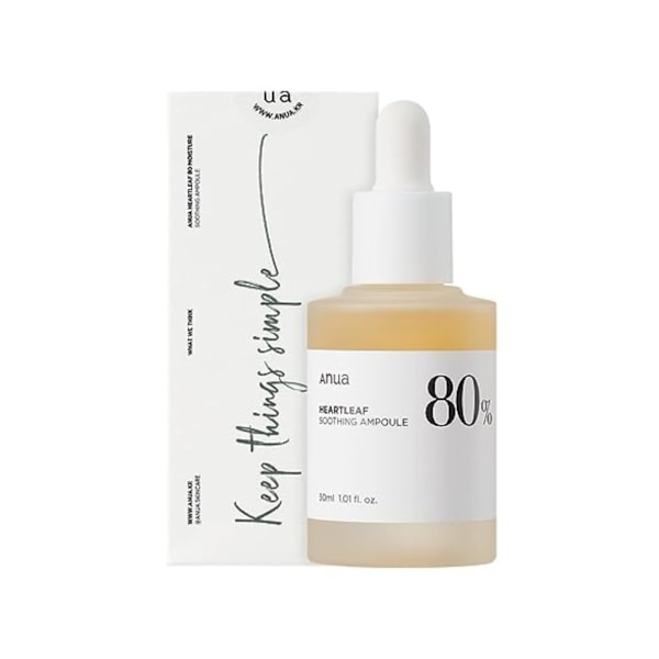 ANUA HEARTLEAF 80% AMPOULE 30ml - Lugnande ansiktsserum 30