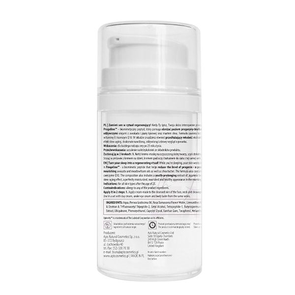APIS - AGELESS BEAUTY MED PROGELINE multi-tasking nattkräm-mask med progelin, 50ml 50