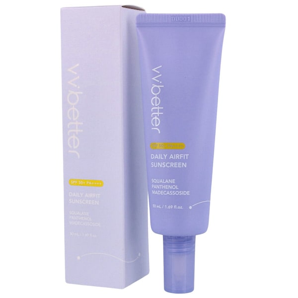 vvbetter DAILY AIRFIT SUNSCREEN SPF50+ PA++++, 50 ml - Lätt solkräm 50
