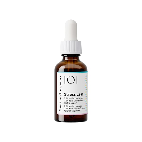 Geek &amp; Gorgeous Stress Less Beta Glucan + Madecassoside 0,5% 30 ml - Gel-serum med betaglukan och madecassoside 30