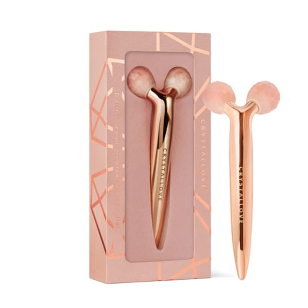 CRYSTALLOVE 3D Face Lifting Massager with Rose Quartz - Masażer liftingujący do twarzy 1