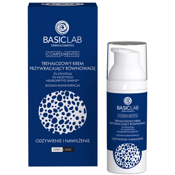 Basiclab TREHALOSE BALANCE-RESTORING CREAM 3% XYLITOL, 2% INOSITOL, SNAP-8™ NEUROPEPTIDE WITH POOR CONSISTENCY Vårdande och återfuktande 50 ML 50