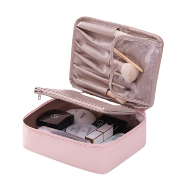 ECARLA Elegant vikbart sminkfodral - Elegant vikbart kosmetikfodral puderrosa
