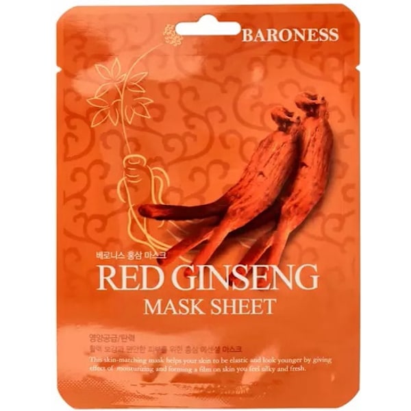 BARONESS Red Ginseng Mask Sheet,21g - Sheet mask med ginsengextrakt 21