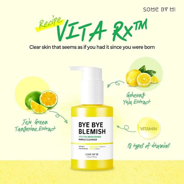 SOME BY MI Bye Bye Blemish Vita Tox Brightening Bubble Cleanser 120 g - Rengöringsgel 120
