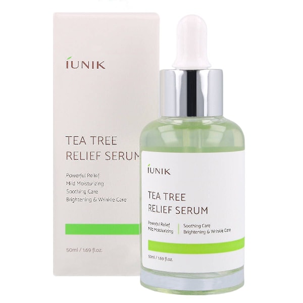 iUNIK Tea Tree Relief Serum 50ml - Lugnande och regenererande ansiktsserum 50