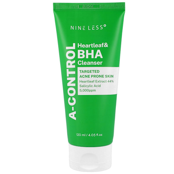 NINE LESS A-Control Heartleaf &amp; BHA Cleanser 120 ml - Rengöringsgel 120