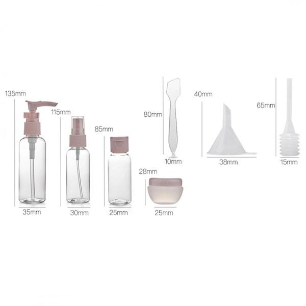 ECARLA Reseflaskpaket 8-i-1 - Reseflaskpaket 8-i-1
