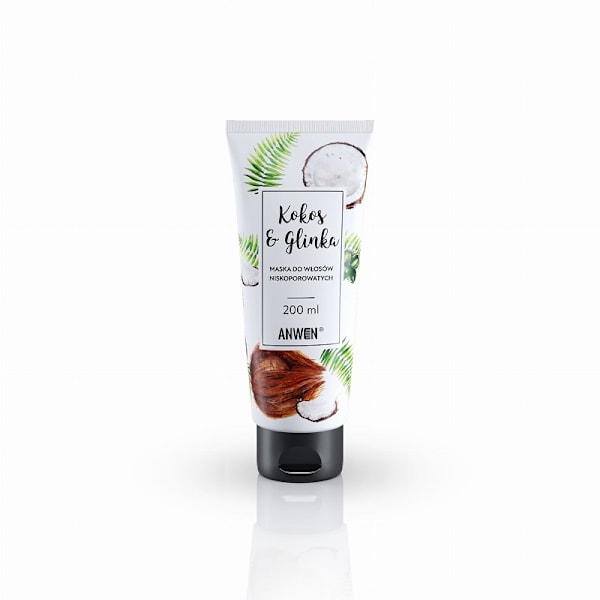 ANWEN Low Porosity Hair Mask Coconut &amp; Clay 200 ml - Mask för hår med låg porositet Coconut &amp; Clay 200