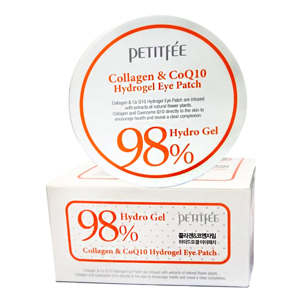 Petitfee Collagen q10 Hydrogel Ögonplåster 60st - Hydrogel ögonplåster med marint kollagen