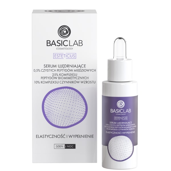 Basiclab uppstramande serum 0,5% rena kopparpeptider ELASTICITY &amp; FILLING 30 ml 30