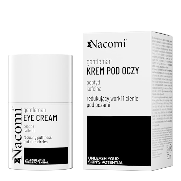 Nacomi GentleMan - Illuminerande ögonkräm, eliminerar påsar och mörka ringar med peptider och koffein, 30ml 30