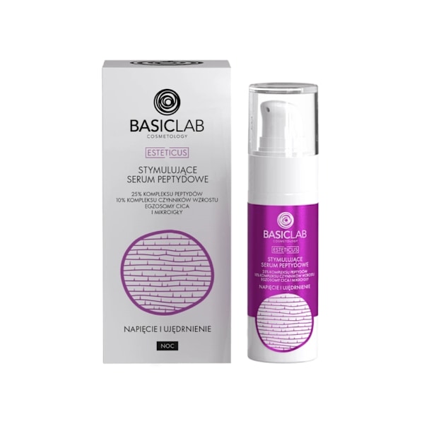 BASICLAB Stimulerande peptid ansiktsserum för natten 25% peptidkomplex, 30 ml 30