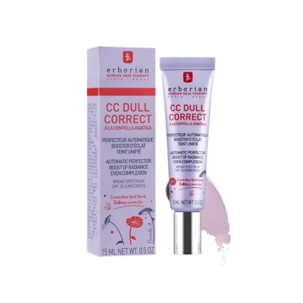 ERBORIAN CC Dull Correct Creme SPF 25 15 ml - upplysande och korrigerande kräm som anpassar sig till hudtonen 15