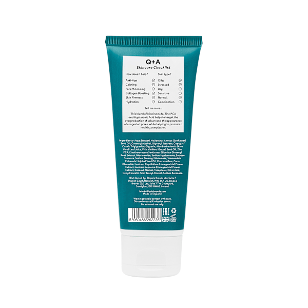 Q+A - Zinc PCA Daily Moisturiser, 75ml - ansiktskräm med zink PCA mot ojämnheter 75