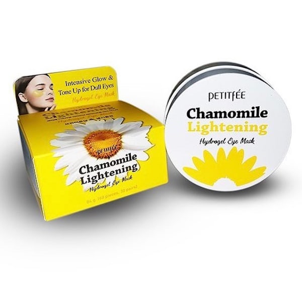 Petitfee Chamomaile Lightening Hydrogel Eye Mask 84g - Ljusnande hydrogel ögonplåster 84