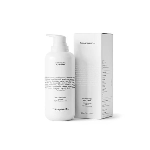 Transparent Lab - Calming Urea Body Cream - Lugnande kroppsbehandling, 400 ml 400