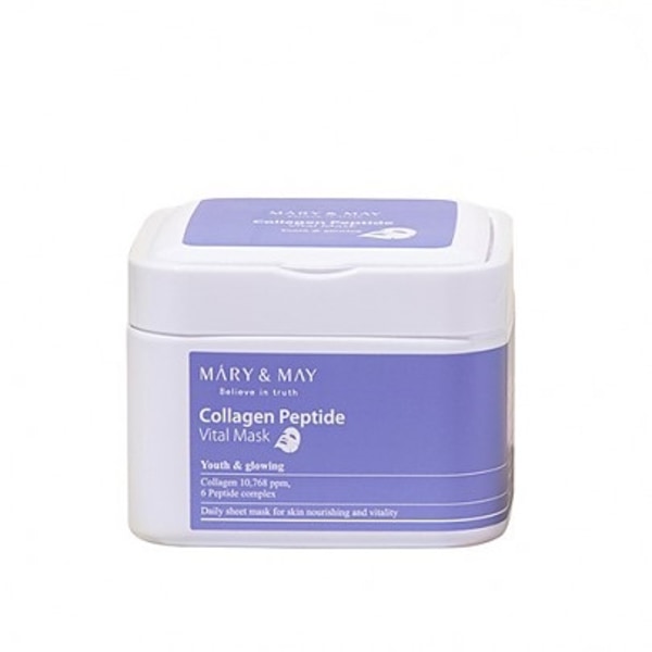 Mary&May Collagen Peptide Vital Mask, 30 szt - Nawilżająco-ujędrniające maseczki w płachcie 30