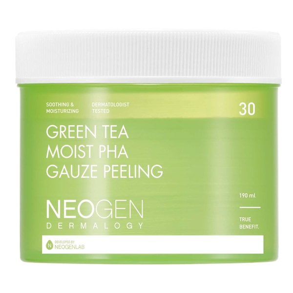 Neogen Green Tea Moist PHA Gauze Peeling 190ml / 30EA - Peelingdynor 190