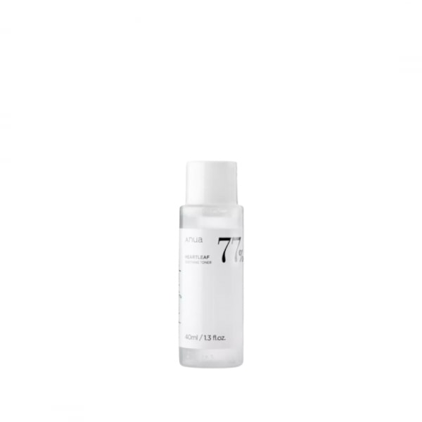 ANUA HEARTLEAF 77% SOOTHING TONER 40ml - Lugnande och återfuktande ansiktsvatten MINI SIZE 40