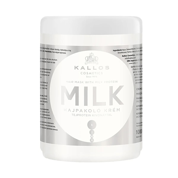 KALLOS Milk Hårmask, 1000 ml 1000