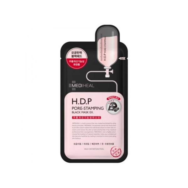 MEDIHEAL H.D.P Pore-Stamping Black Mask 25ML - Utjämnande mask för porer