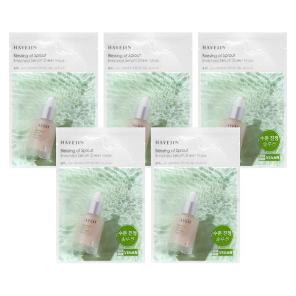 HAYEJIN Blessing of Sprout Enriched Serum Sheet Mask 5 x 25 ml - anti-rynk sheet mask, set om 5 25