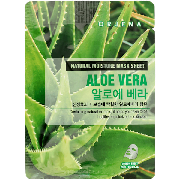 ORJENA Aloe Vera Mask Sheet, 23 ml - Lugnande aloe vera sheet mask 23